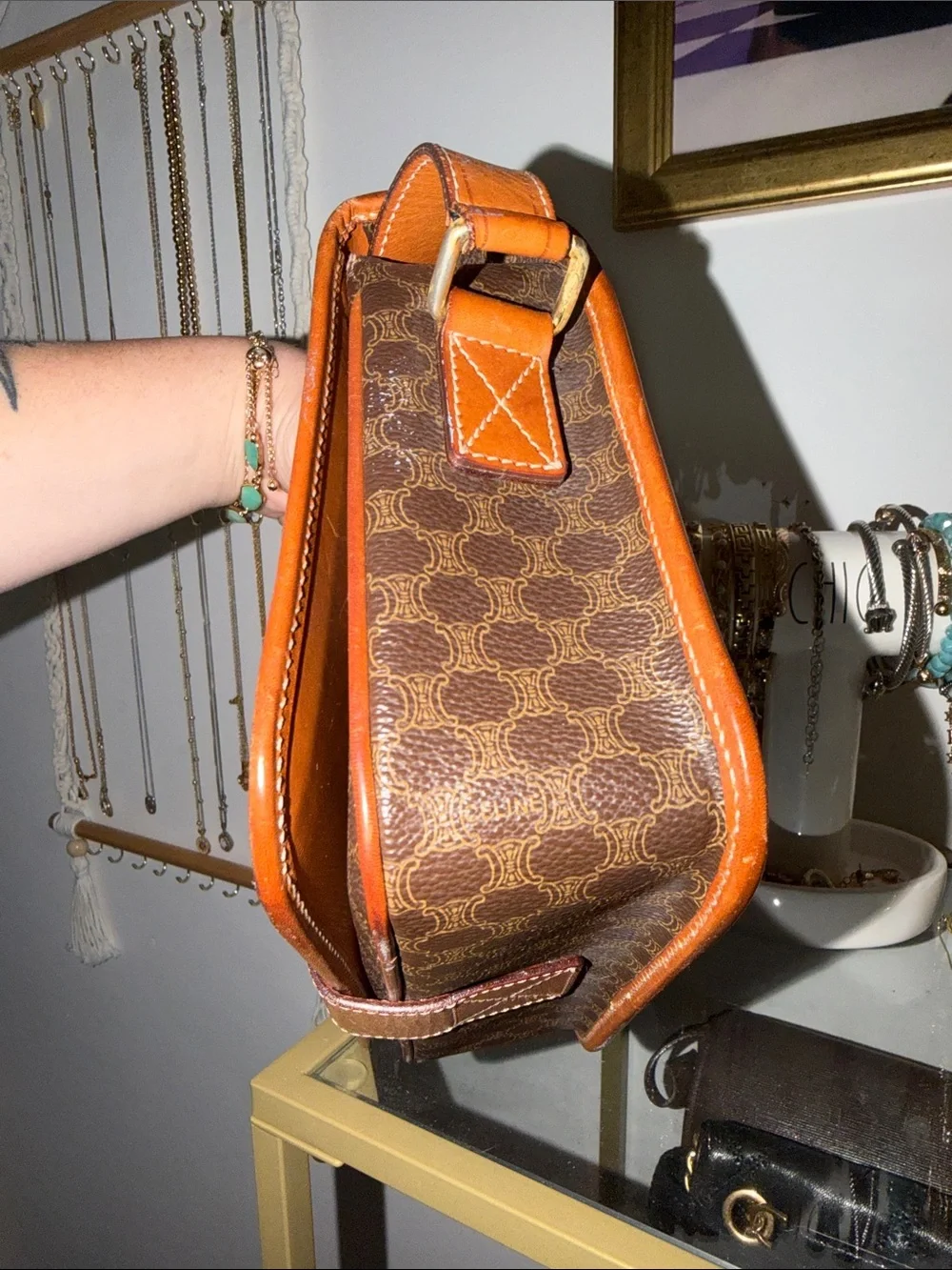 Celine Macadam monogram crossbody bag